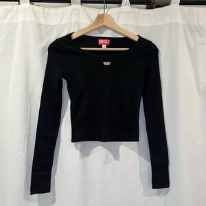 Diesel Jet Black Long Sleeve Women's Tee